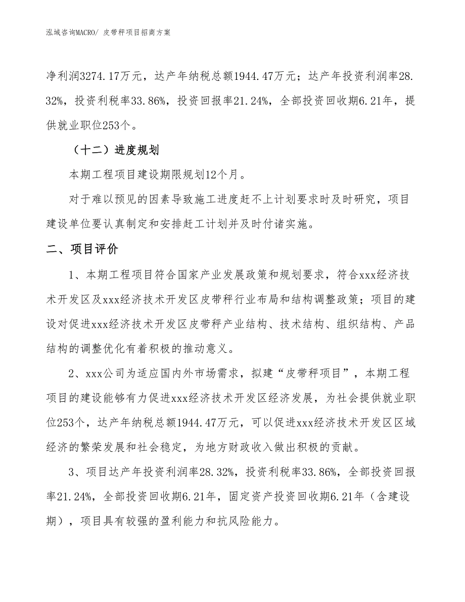 xxx经济技术开发区皮带秤项目招商_第3页