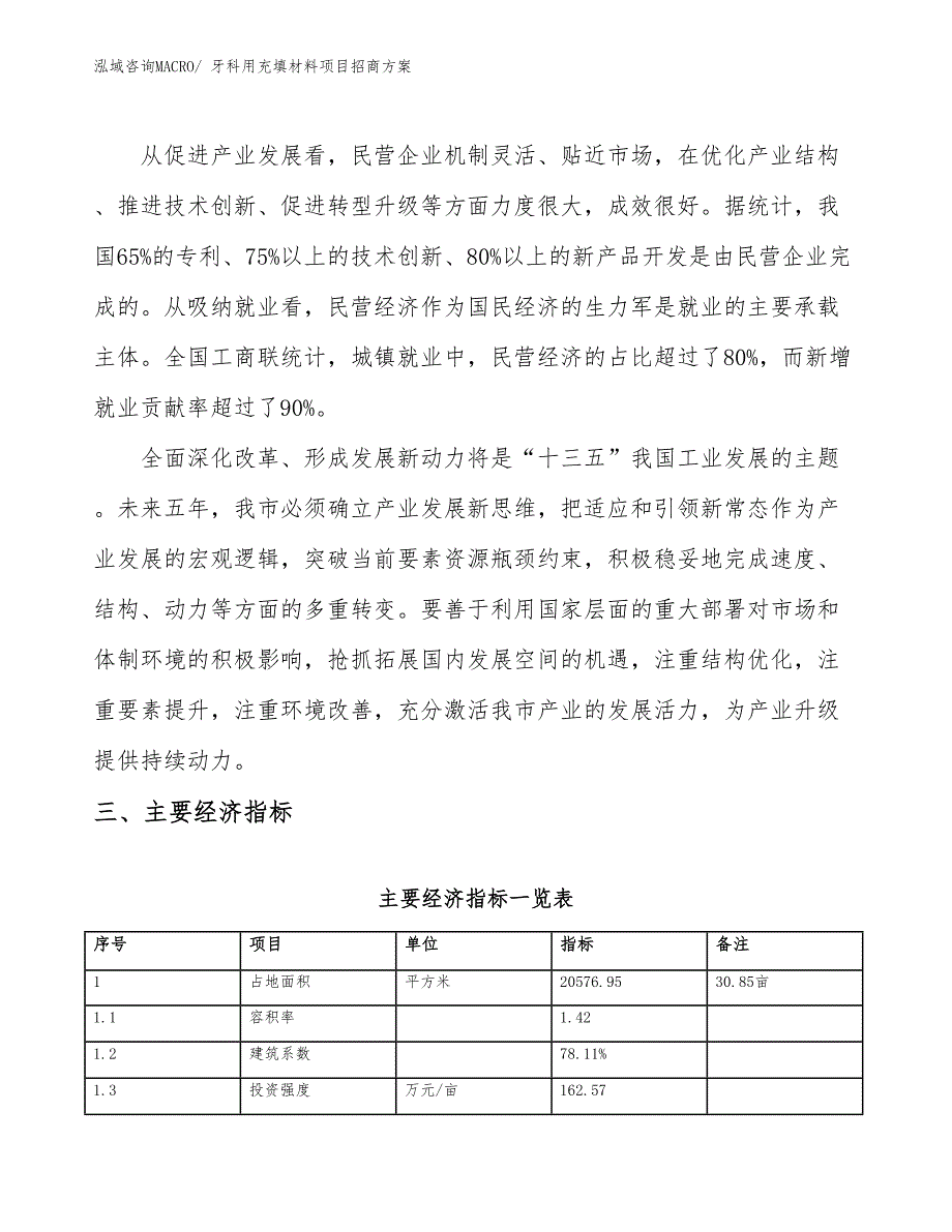 xxx科技园牙科用充填材料项目招商方案_第4页