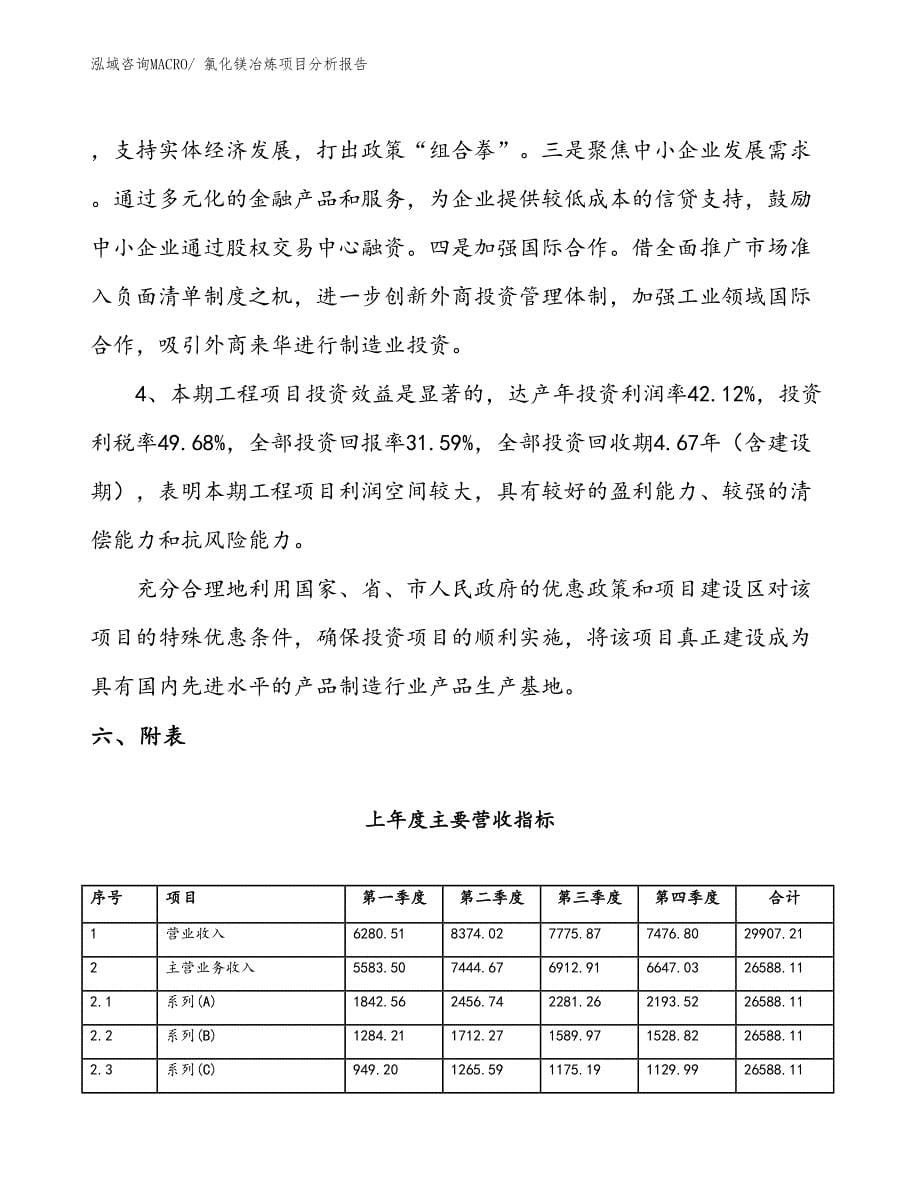 氯化镁冶炼项目分析报告_第5页