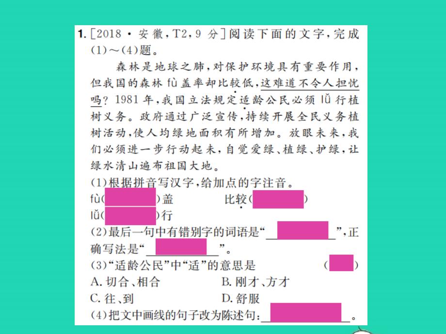 安徽省2019年中考语文 专题复习2 语文积累课件_第2页