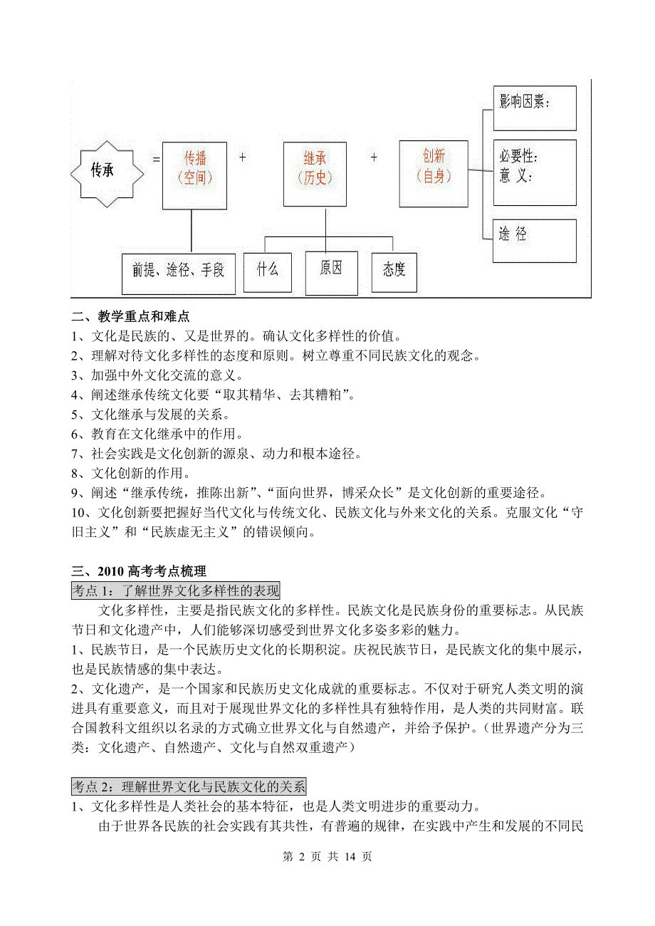 文化生活第二单元单元分析_第2页