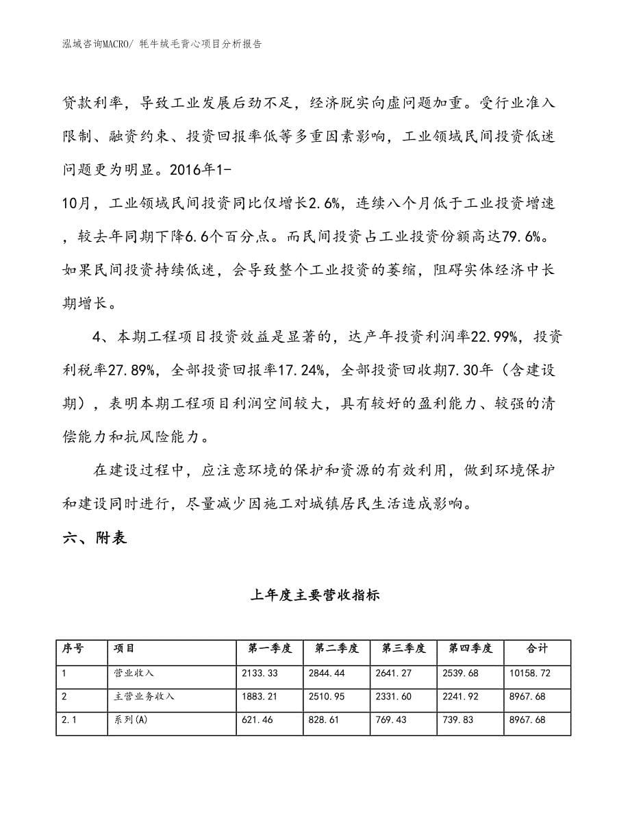 牦牛绒毛背心项目分析报告_第5页