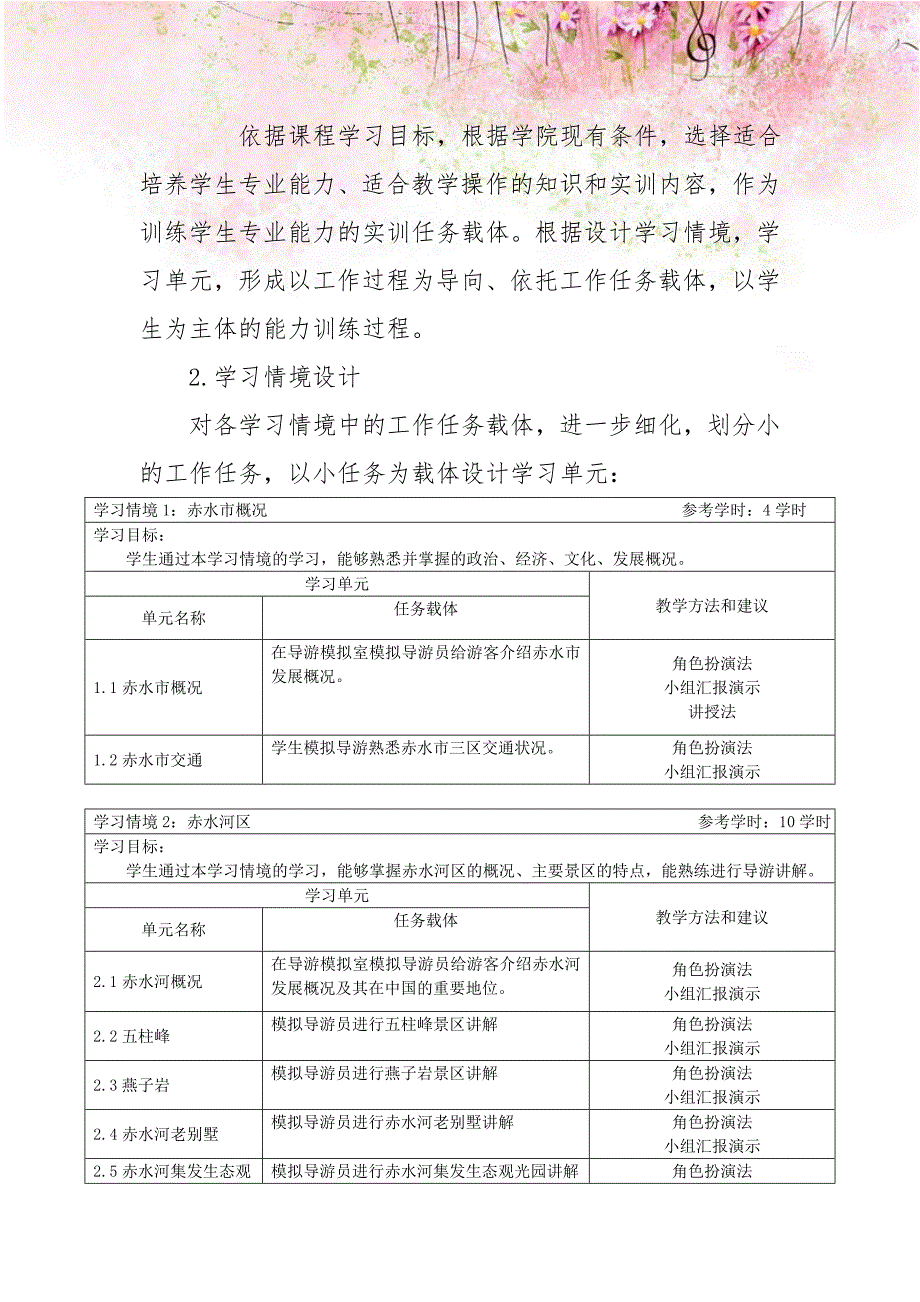 赤水旅游学习领域课程标准_第3页