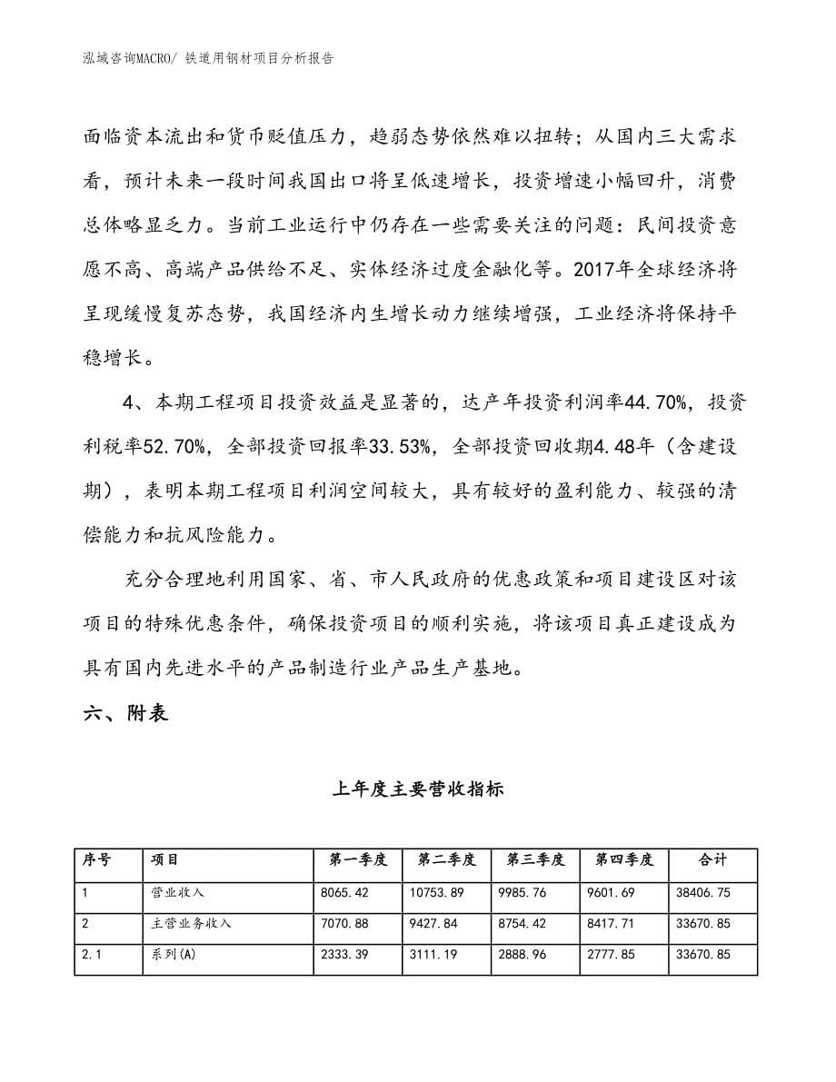 铁道用钢材项目分析报告_第5页