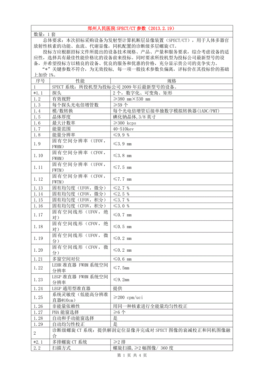 郑州人民医院spectct参数（2013219）_第1页