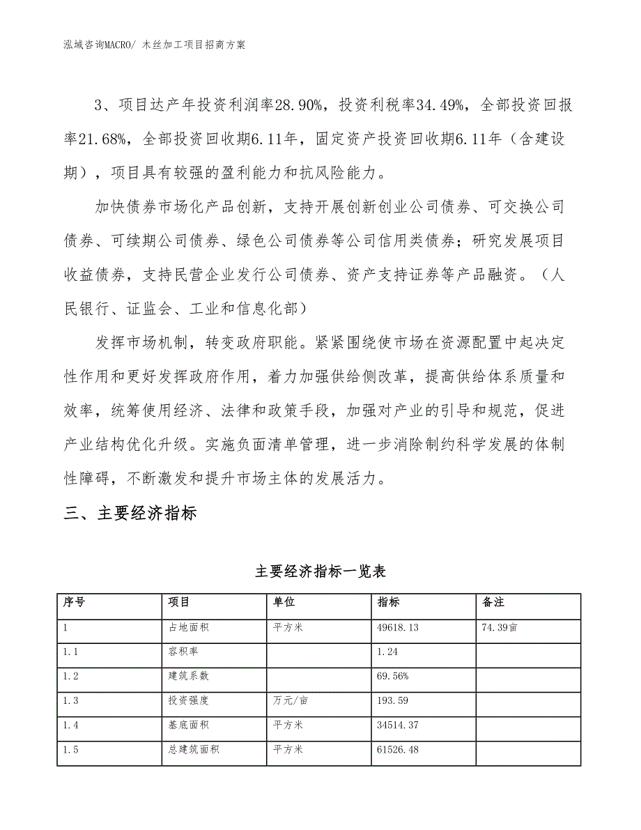 xxx经济示范中心木丝加工项目招商方案_第4页