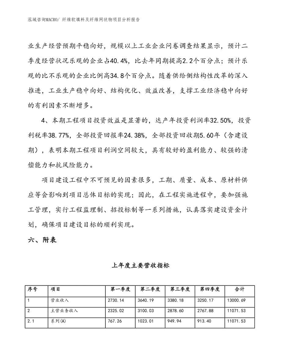 纤维软填料及纤维网状物项目分析报告_第5页