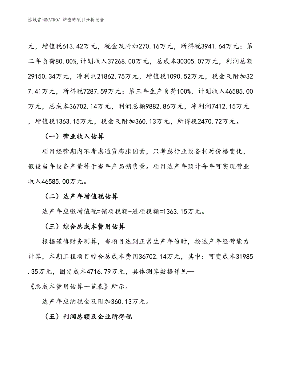 炉渣砖项目分析报告_第2页