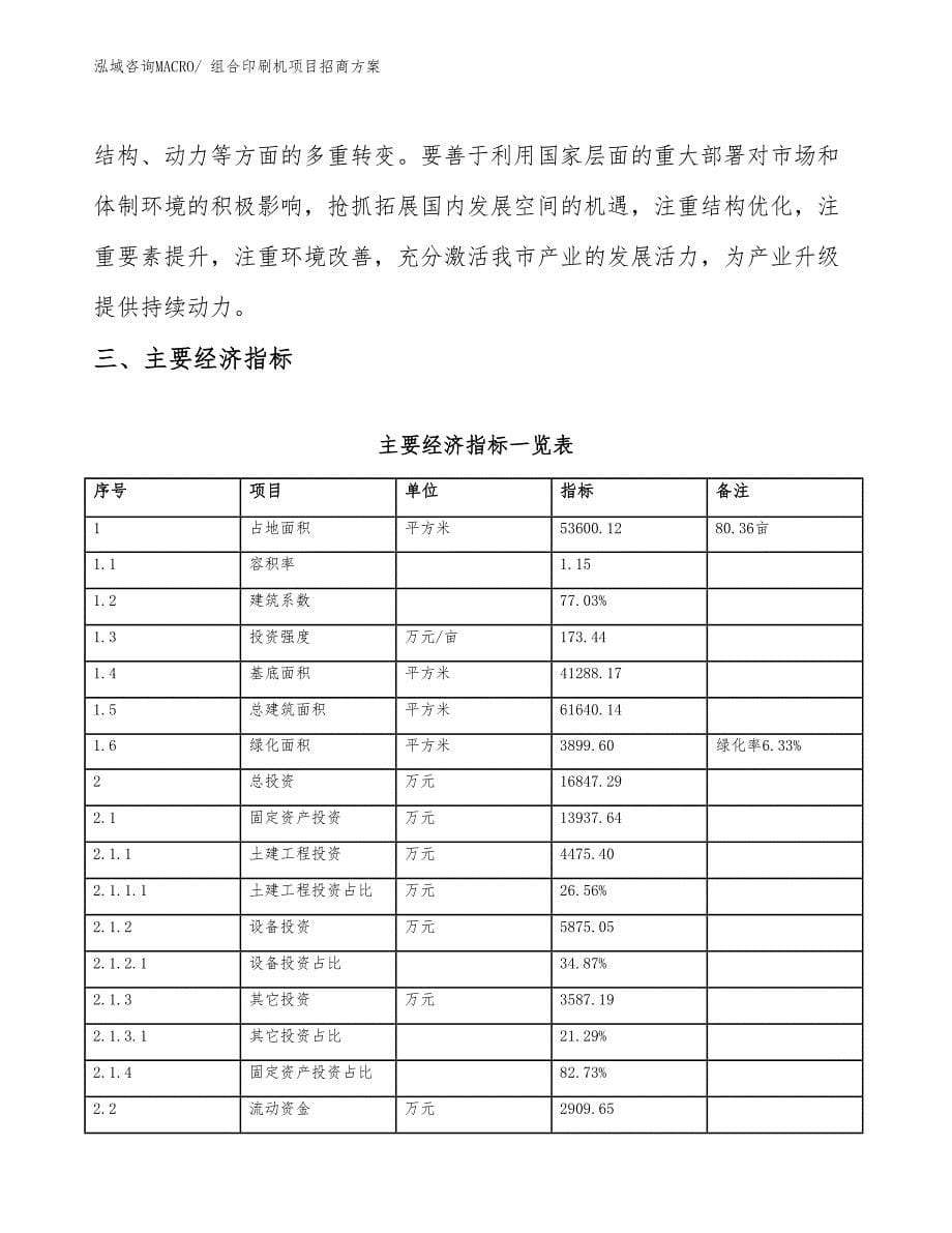 xxx工业新城组合印刷机项目招商方案_第5页