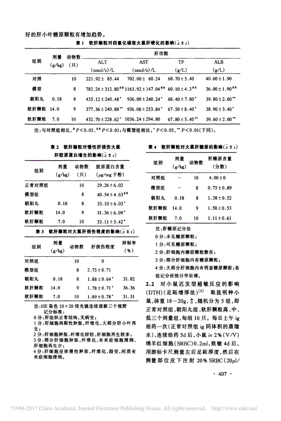 软肝颗粒主要药效学研究_李小芹_第2页