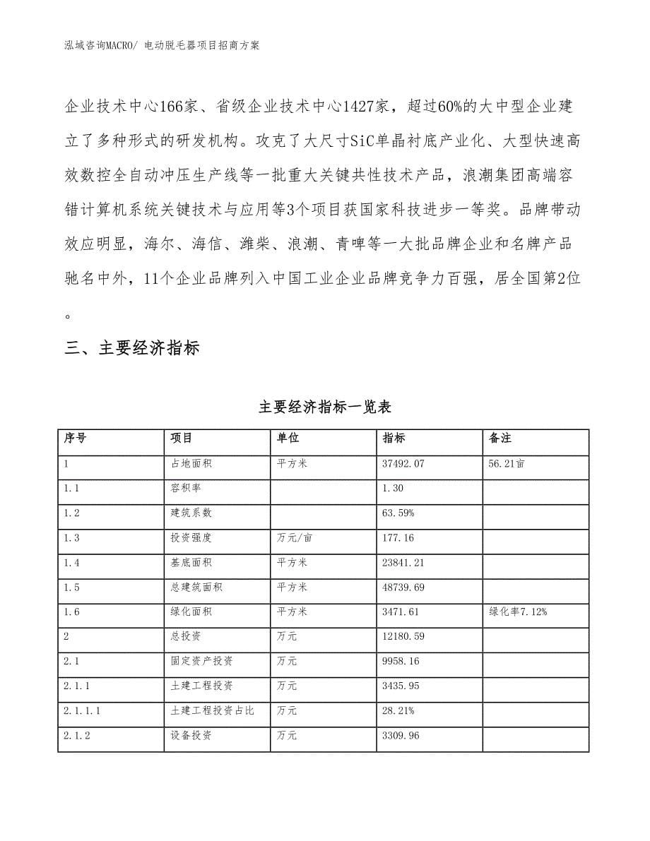 xxx经济开发区电动脱毛器项目招商_第5页