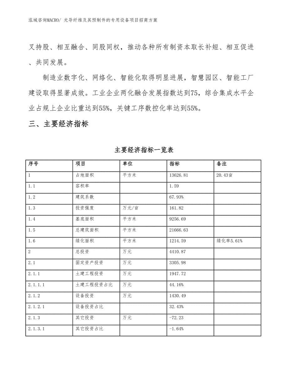 xxx工业园光导纤维及其预制件的专用设备项目招商方案_第5页