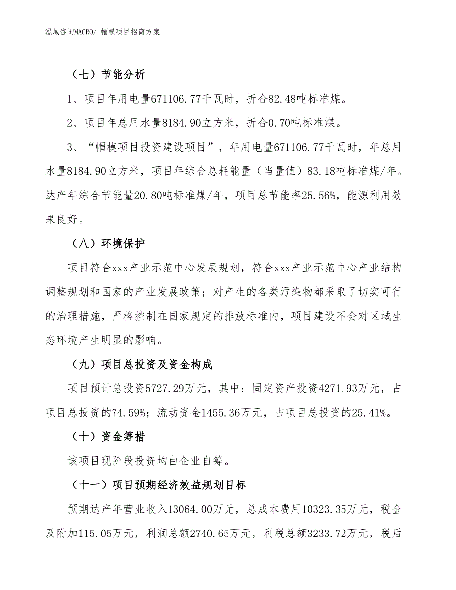 xxx产业示范中心帽模项目招商方案_第2页