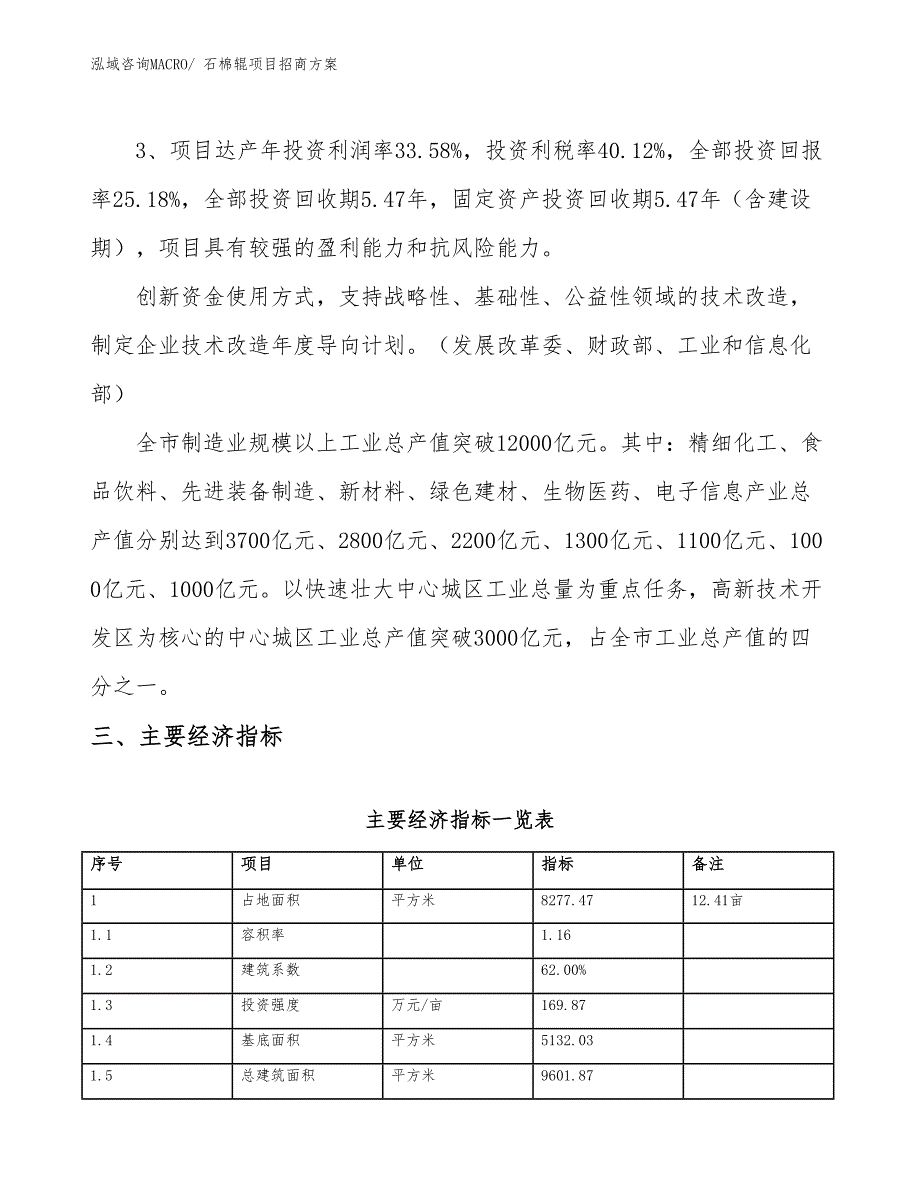 xxx新兴产业示范区石棉辊项目招商_第4页