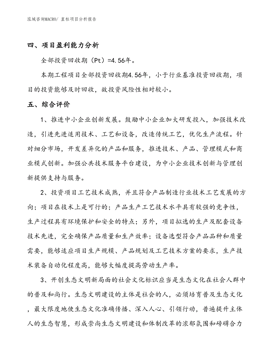 直柱项目分析报告_第4页