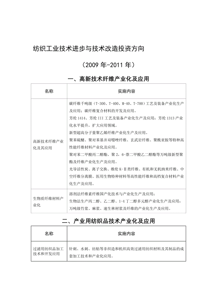 纺织工业技术进步与技术改造投资方向_第1页