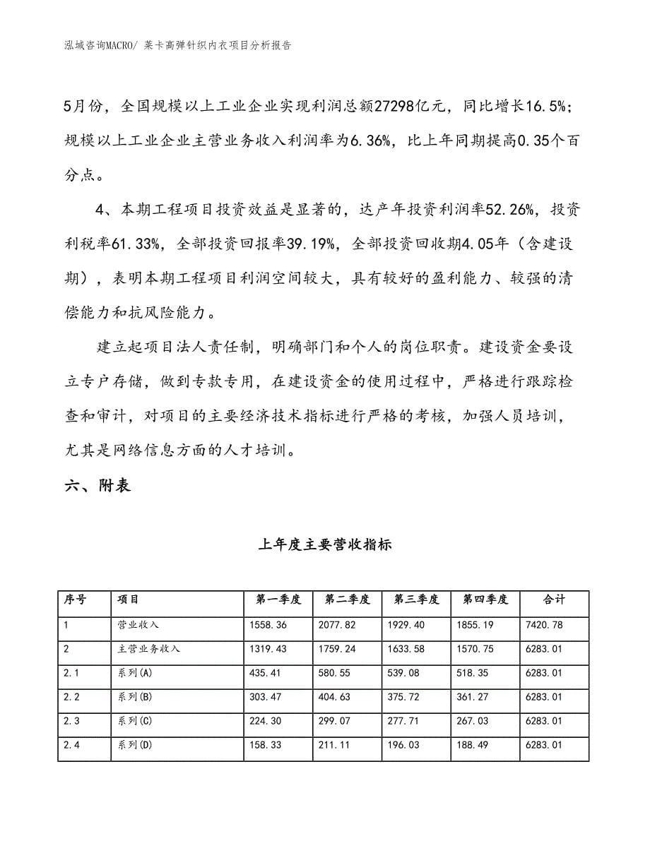 莱卡高弹针织内衣项目分析报告_第5页