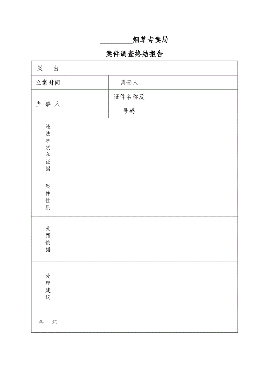 烟草案件调查终结报告.doc_第1页