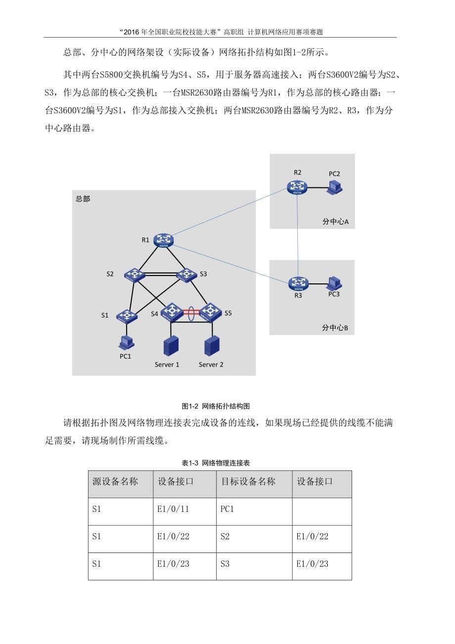 职业院校技能大赛资料--计算机网络应用竞赛赛题g卷_第5页