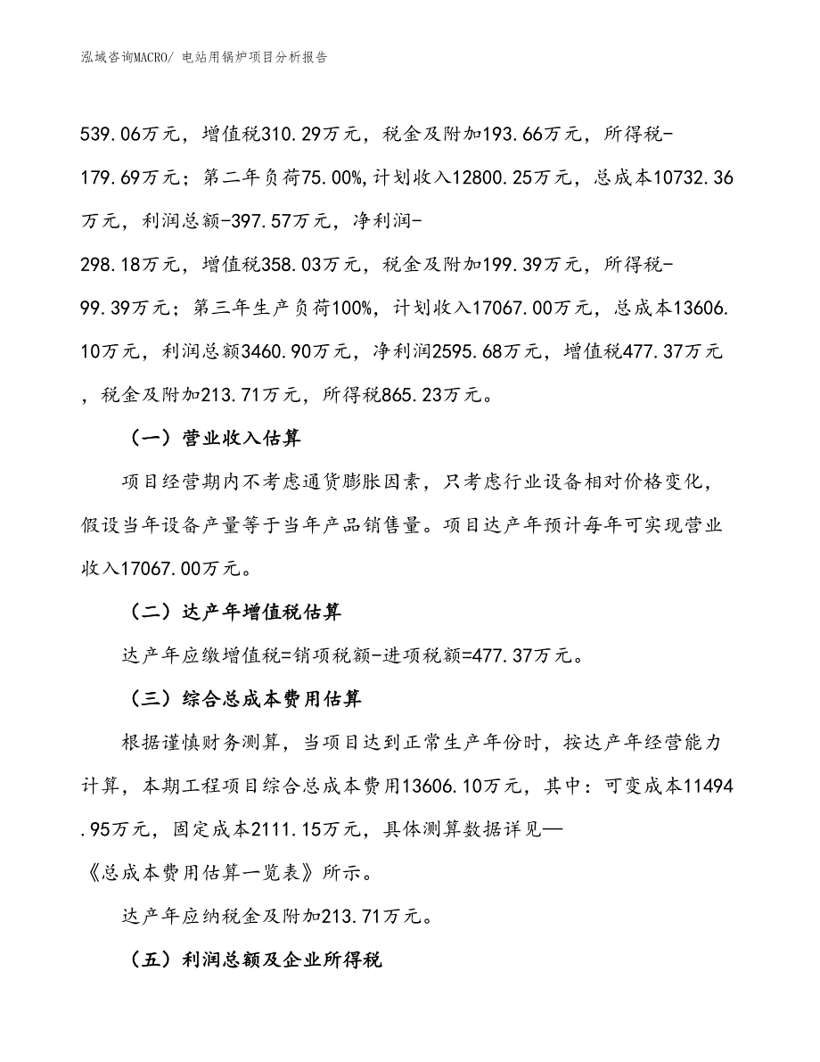 电站用锅炉项目分析报告_第2页