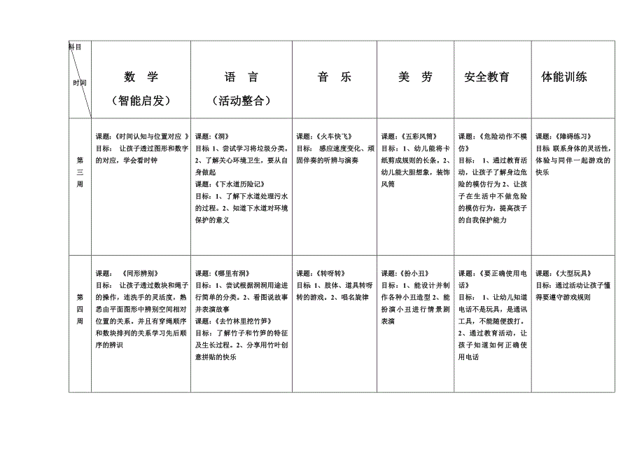 大班上学期中文教学计划_第4页