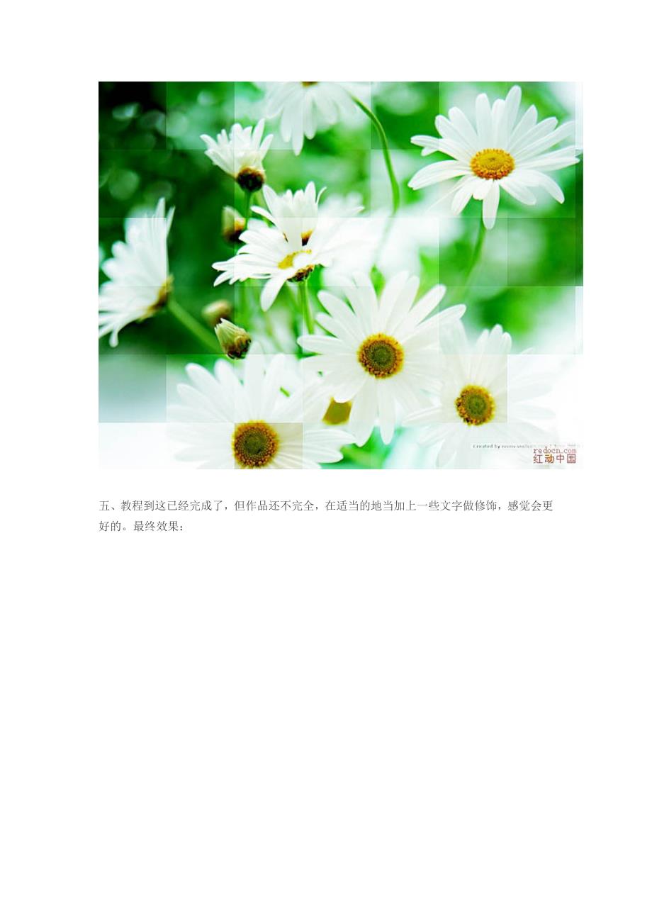 本教程介绍一些透明马赛克鲜花照片的处理技巧_第4页