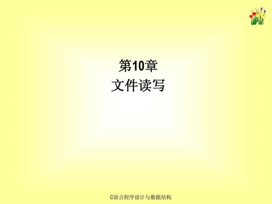 《c语言程序设计与数据结构》第10章文件读写_第1页