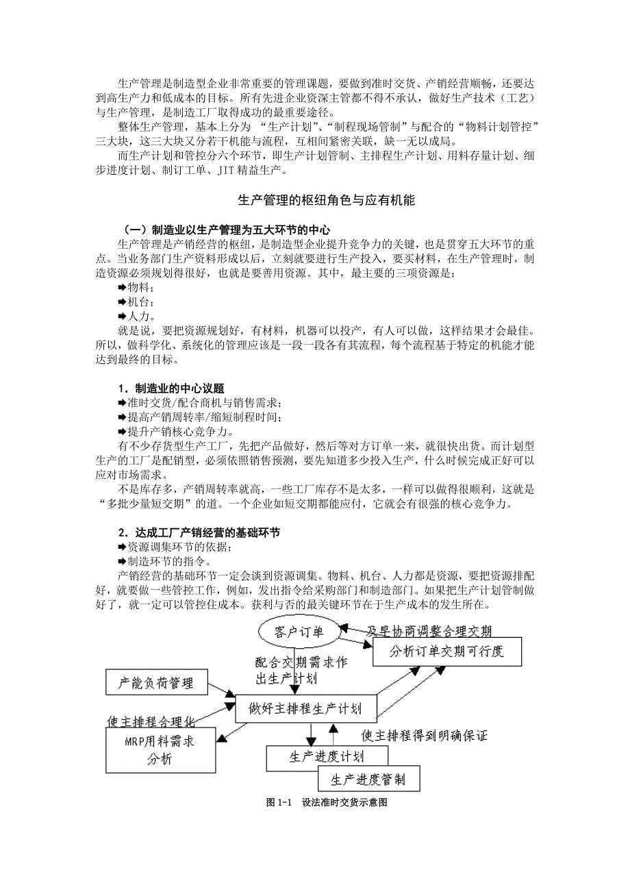 生产管理的枢纽角色与应有机能_第1页