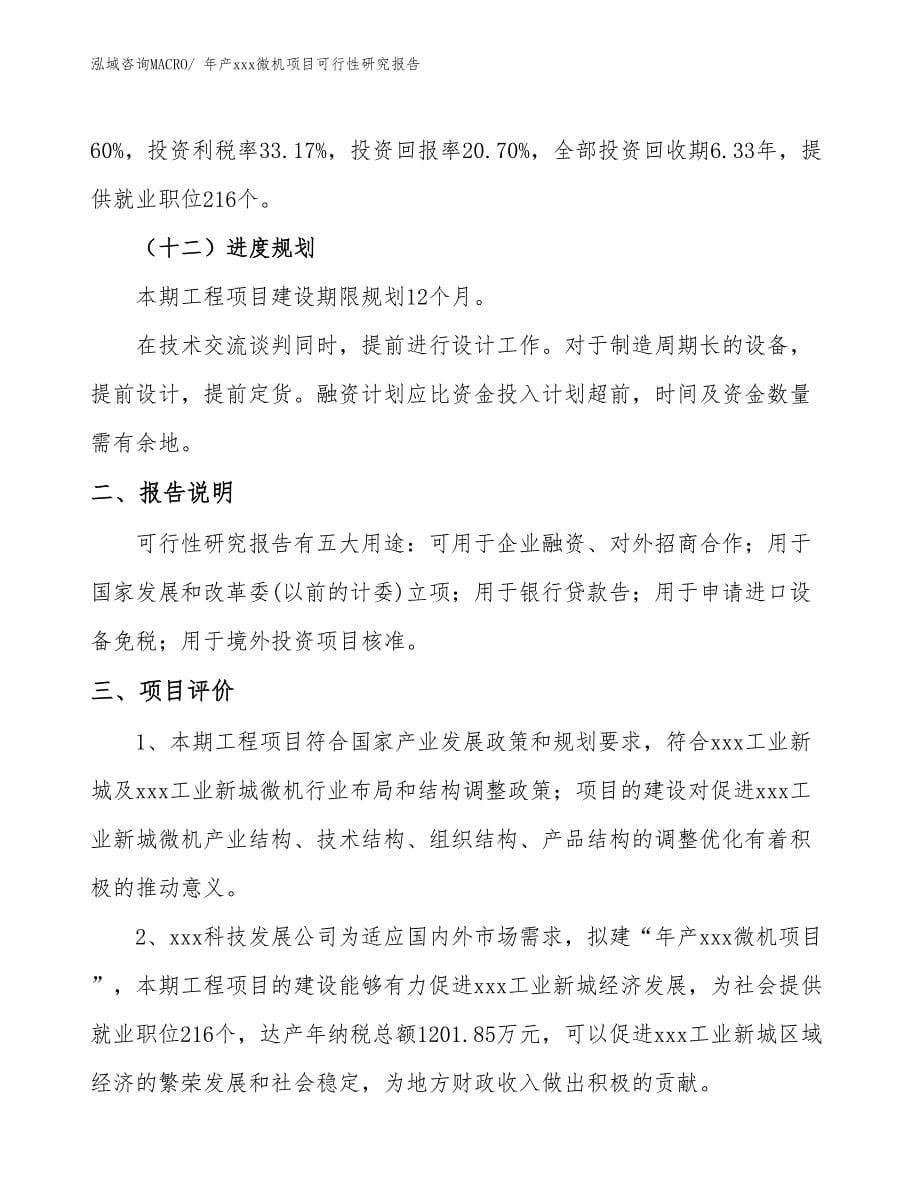 xxx工业新城年产xxx微机项目可行性研究报告_第5页