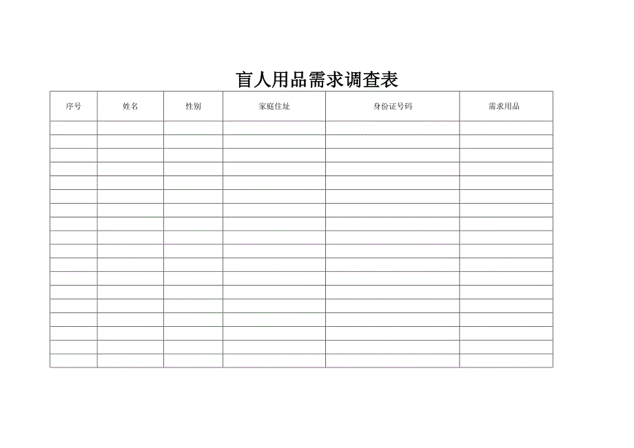 精神病服药、残疾儿童、盲人需求登记表_第3页