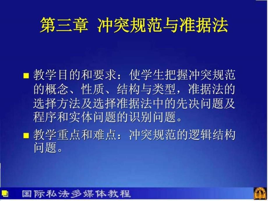 国际私法__第三章冲突规范与准据法_第1页