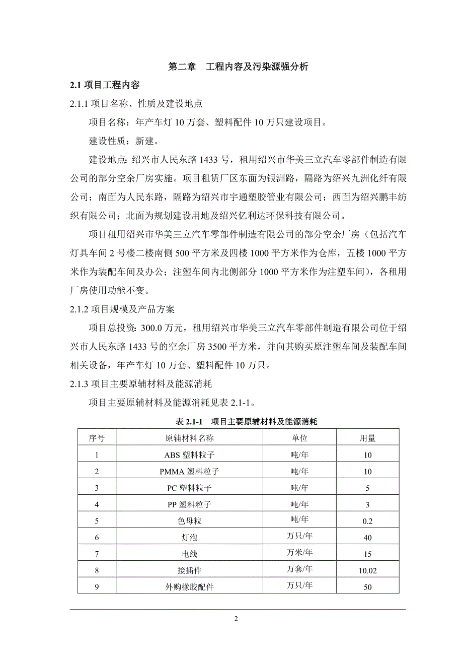 绍兴易豪车灯有限公司年产车灯10万套、塑料配件10万只建设项目环境影响报告表.doc_第4页