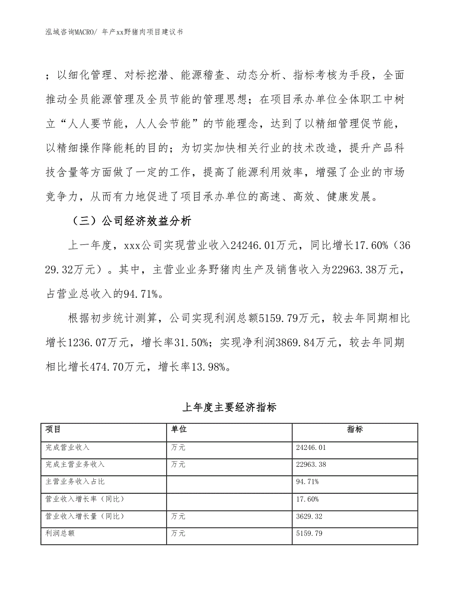 年产xx野猪肉项目建议书_第4页