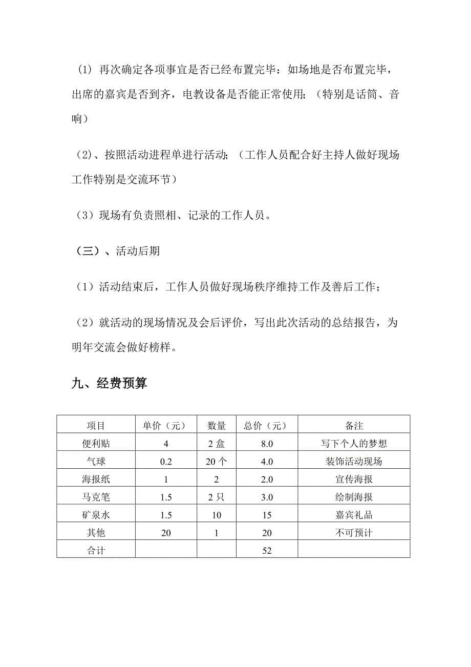 蜂学学院“青春飞扬梦想起航”励志讲坛策划书_第5页