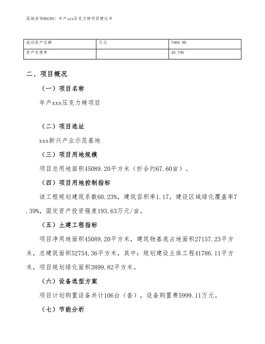 年产xxx压克力椅项目建议书_第4页