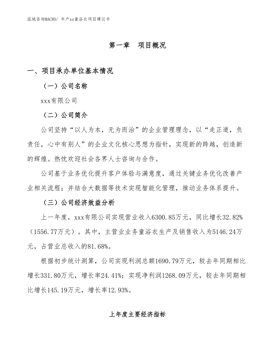 年产xx童浴衣项目建议书_第3页