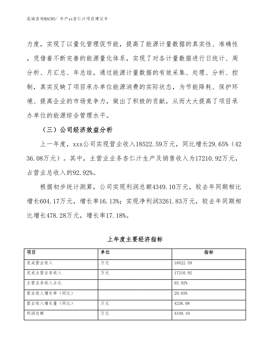 年产xx杏仁汁项目建议书_第4页