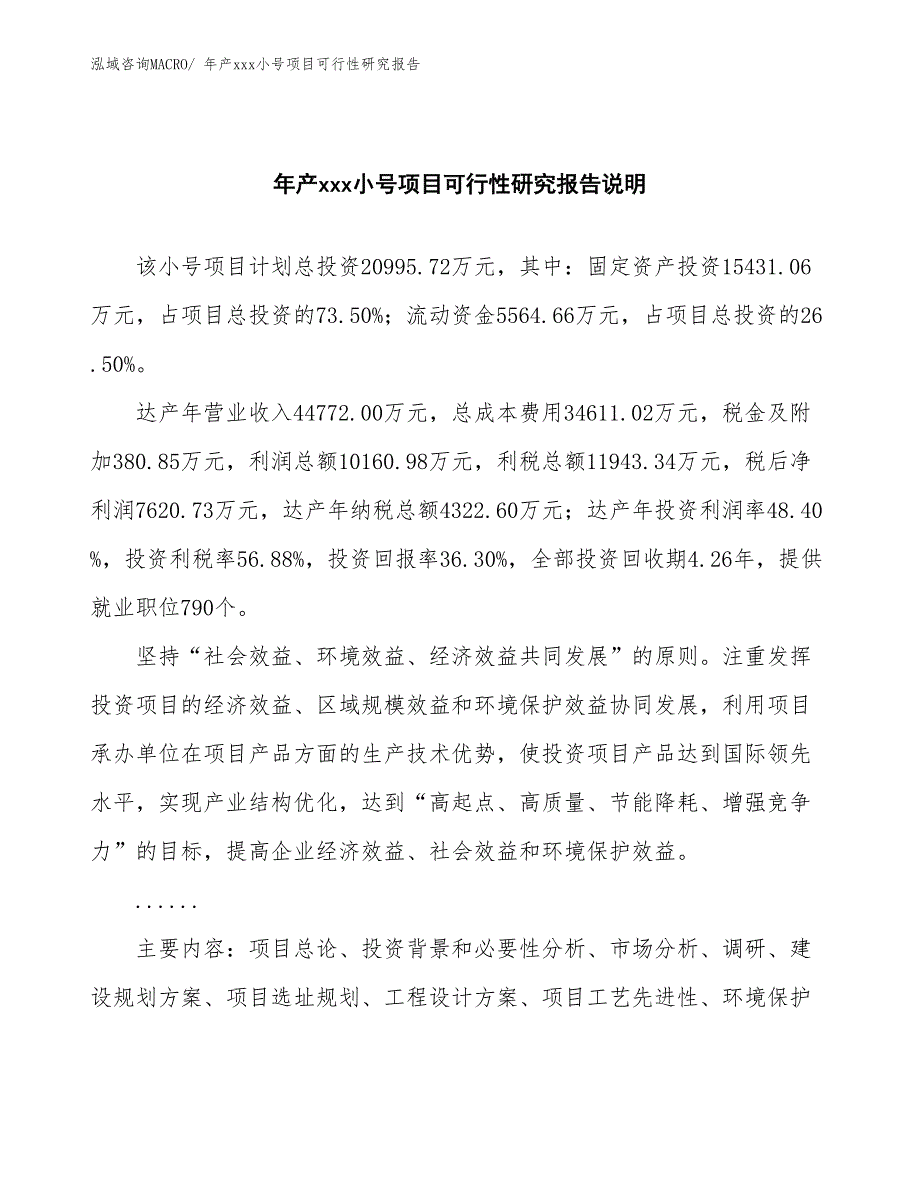 xxx高新区年产xxx小号项目可行性研究报告_第2页