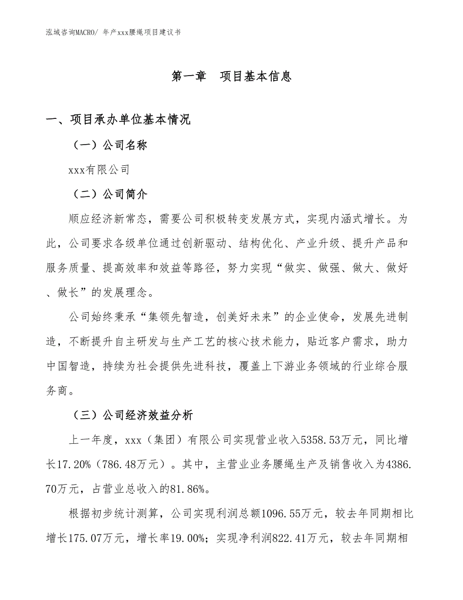 年产xxx腰绳项目建议书_第2页