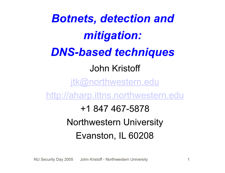 botnets,detectionandmitigationdns-basedtechniques：僵尸网络的基础技术，检测和缓解dns_第1页