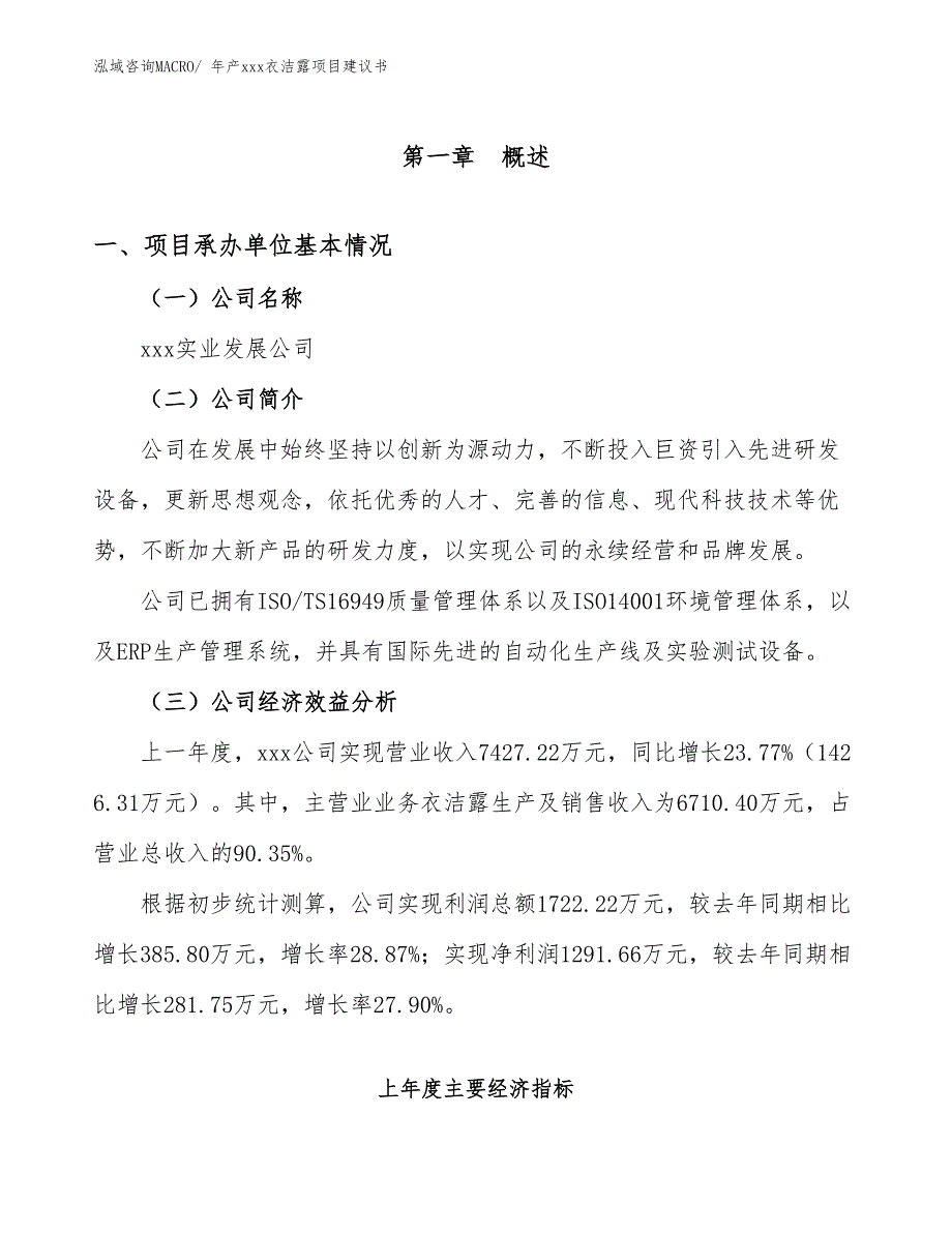 年产xxx衣洁露项目建议书_第3页