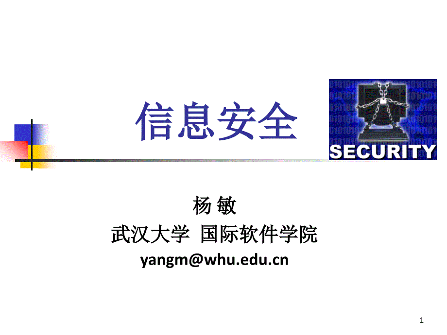 概述(武武汉大学国际软件学院信息安全课程_第1页
