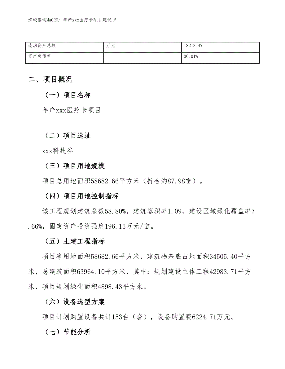 年产xxx医疗卡项目建议书_第4页