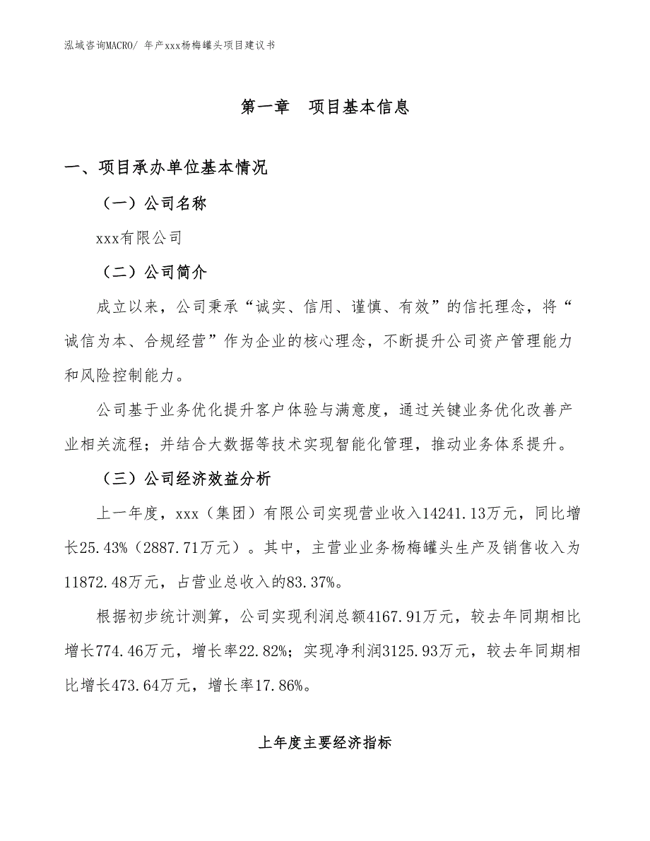 年产xxx杨梅罐头项目建议书_第3页