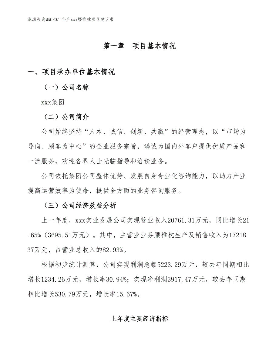 年产xxx腰椎枕项目建议书_第2页