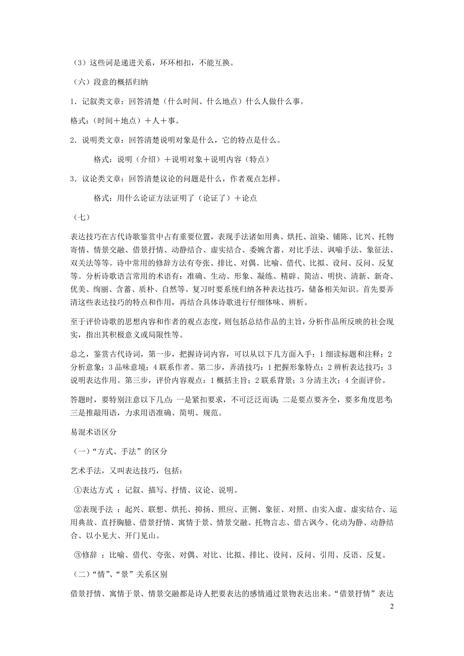 高中语文答题公式与技巧_第2页