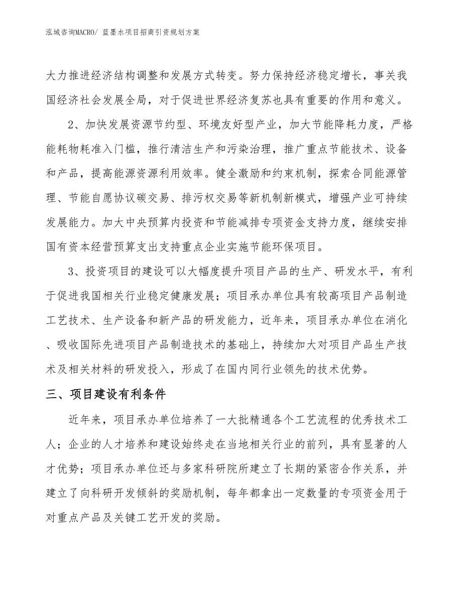 蓝墨水项目招商引资规划方案_第5页