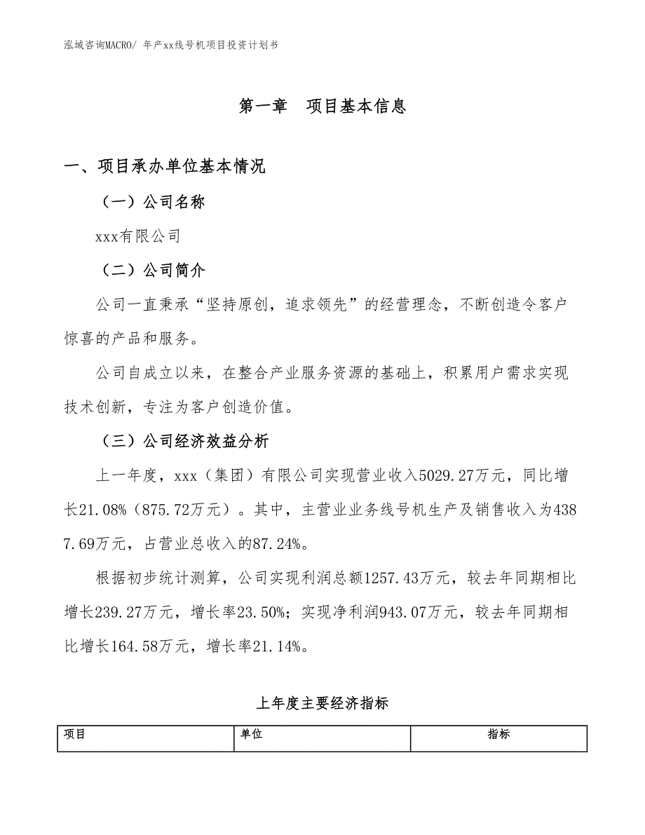 年产xx线号机项目投资计划书_第2页