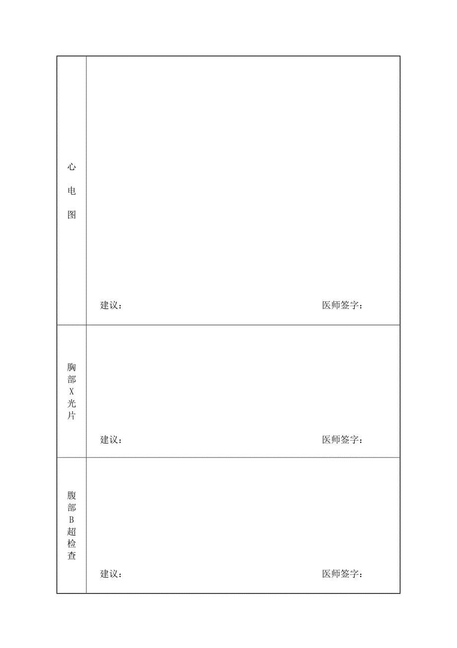 《健康体检表模板》doc版_第5页