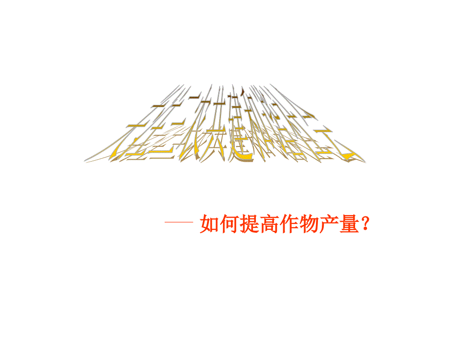 关注三农共建和谐社会---如何提高作物产量？精品课件_第4页